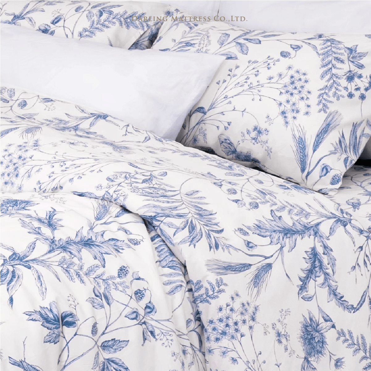 ชุดผ้าปูผ้านวม 6 ฟุต DARLING MATTRESS รุ่นลายดอกไม้ ลายออเดรย์_6